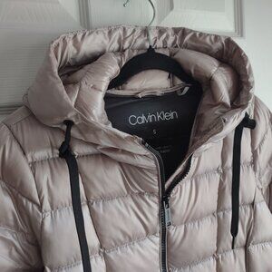 Calvin Klein lightweight puffer jacket - winter coat - blush - size S - NWOT